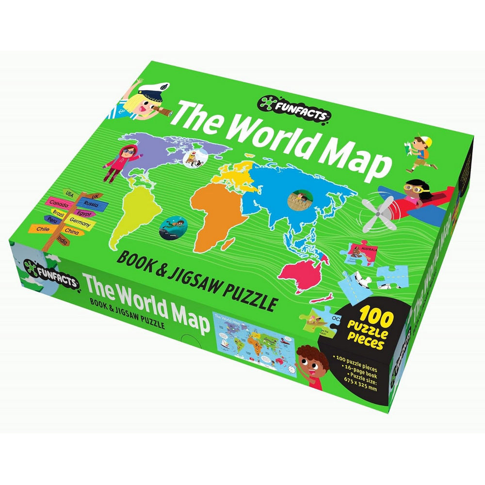 PREORDER The World Map Book & Jigsaw