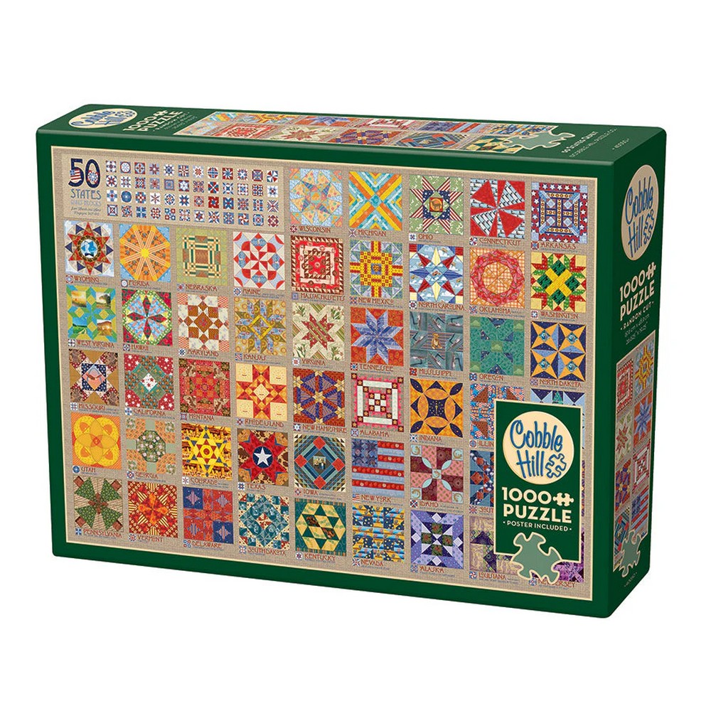 Puzzle - Cobble Hill - 50 States Quilt Blocks 1000P