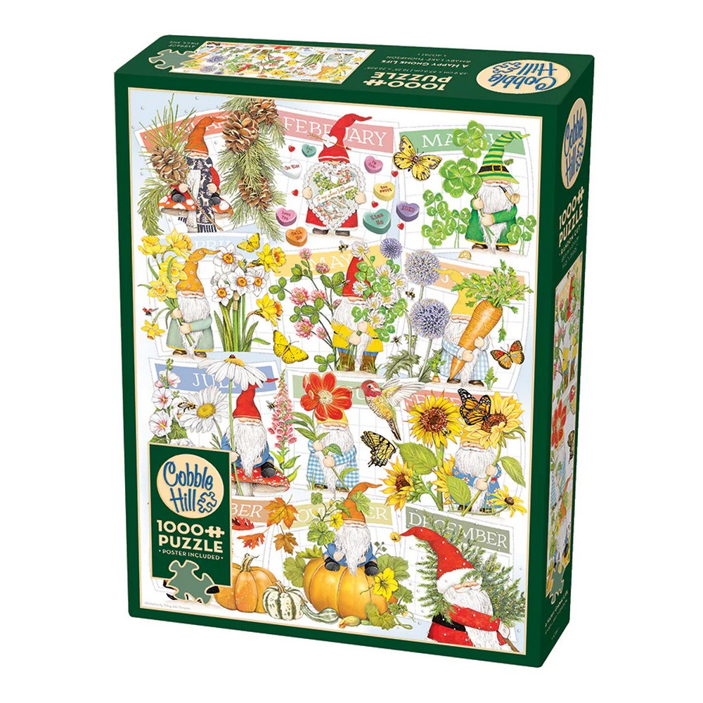 Puzzle - Cobble Hill - A Happy Gnome Life 1000Pc