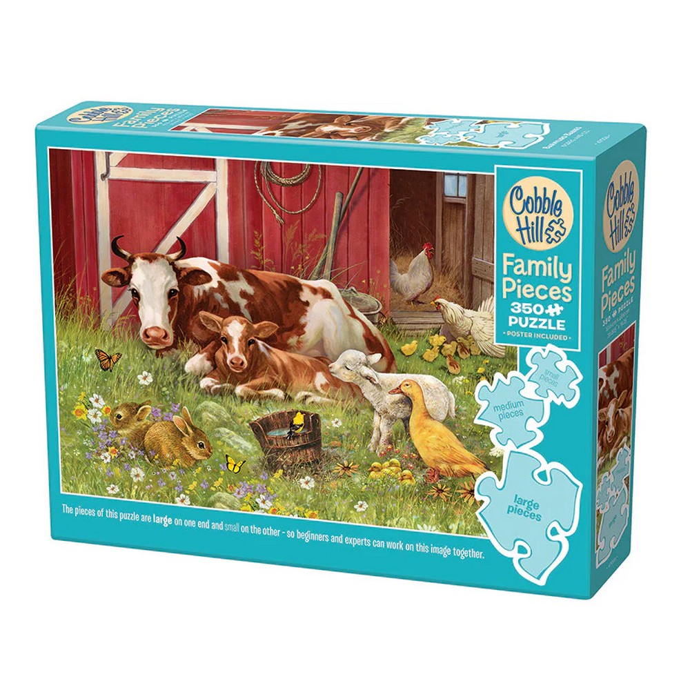 Puzzle - Cobble Hill - Barnyard Babies 350Pc Family