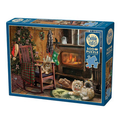 Puzzle - Cobble Hill - Kittens By The Stove 500Pc