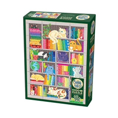 PREORDER Puzzle - Cobble Hill - Rainbow Cat Quilt 1000Pc