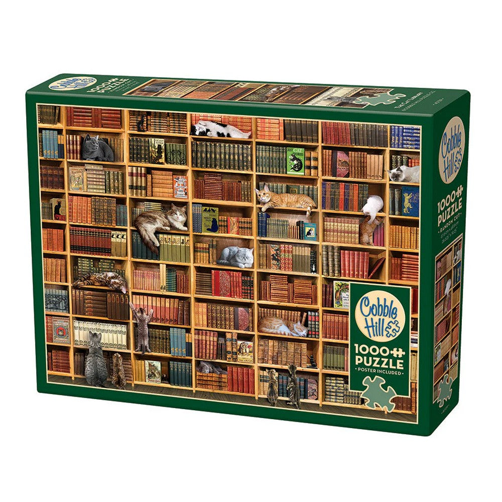 PREORDER Puzzle - Cobble Hill - The Cat Library 1000Pc