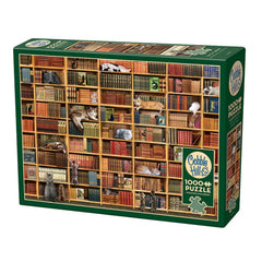 PREORDER Puzzle - Cobble Hill - The Cat Library 1000Pc