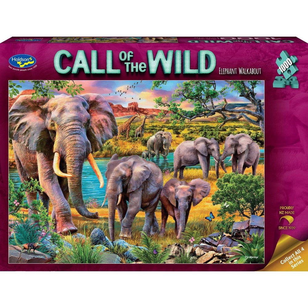 Puzzle - Holdson - Call O/T Wild Elephants 1000Pc