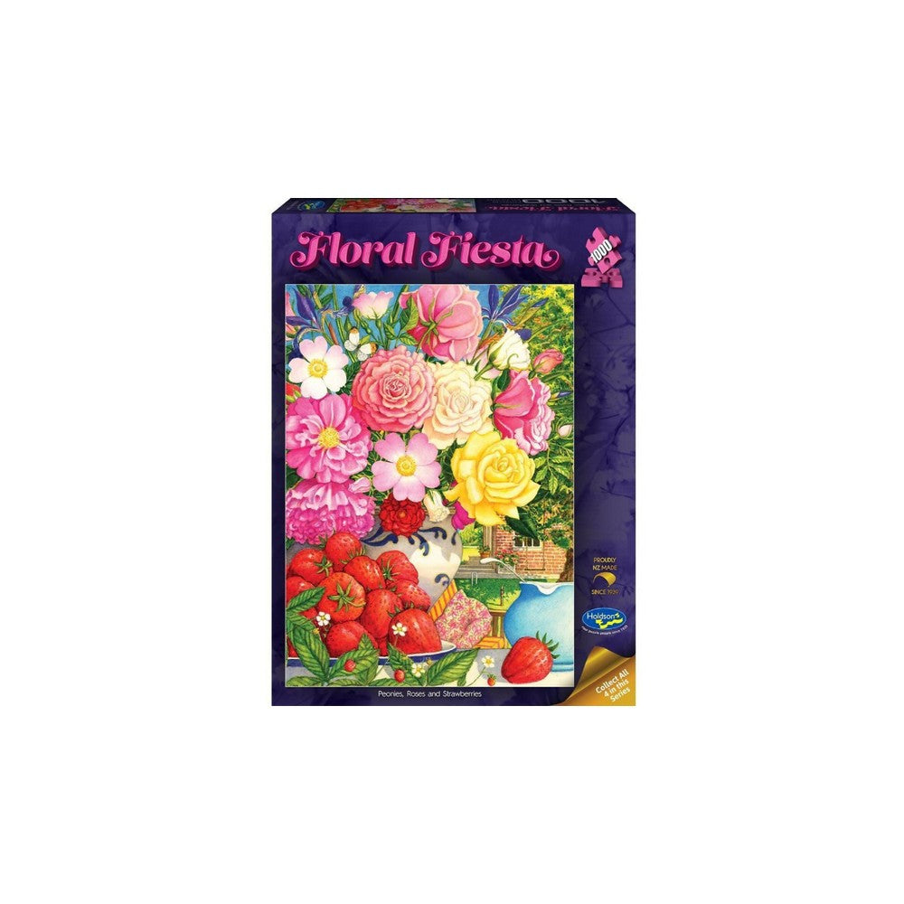 PREORDER Puzzle - Holdson - Floral Fiesta Peonies & Strawb