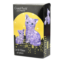 PREORDER Puzzle - 3D Cat & Kitten Crystal Puzzle