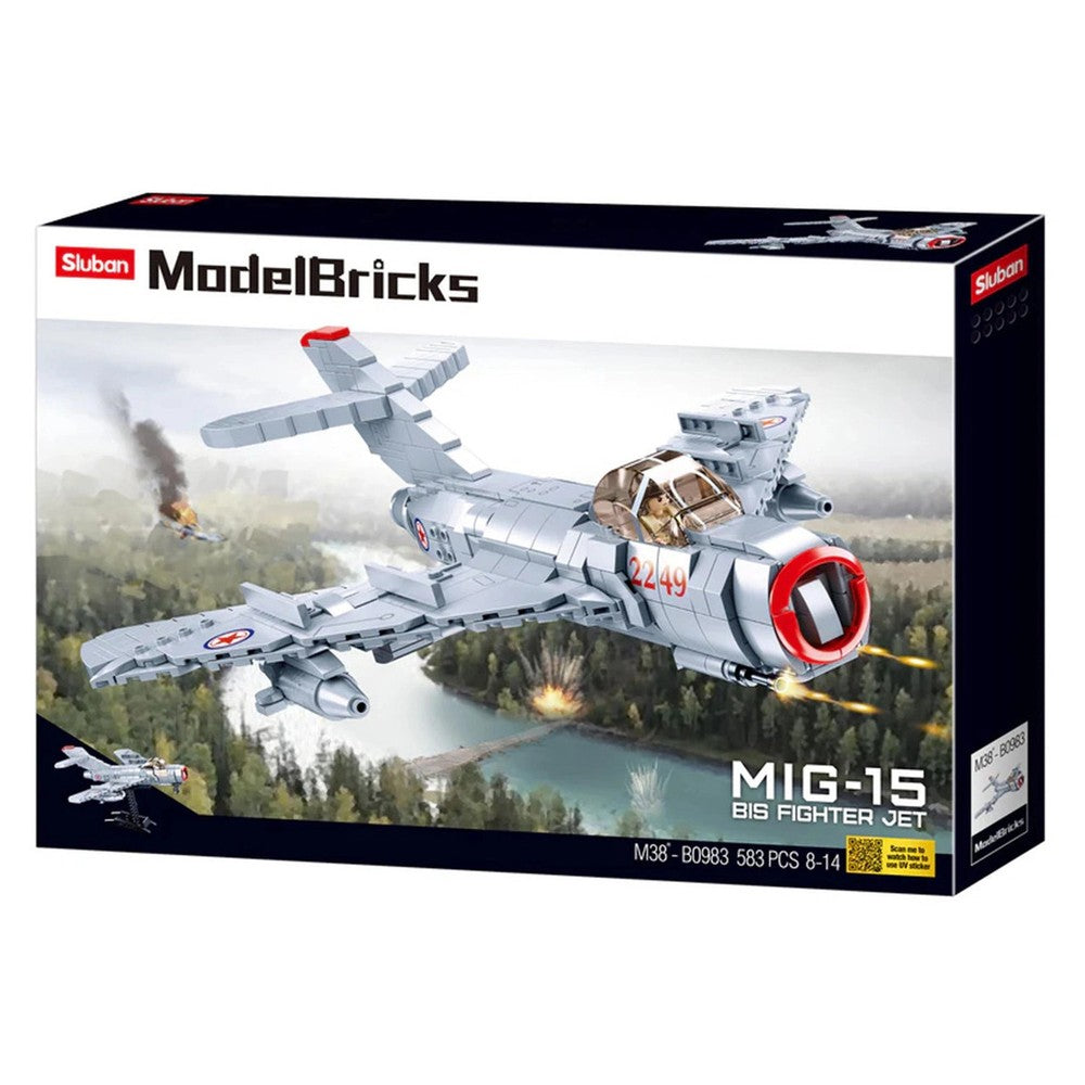 Mig-15 Bis Fighter Jet 583Pcs