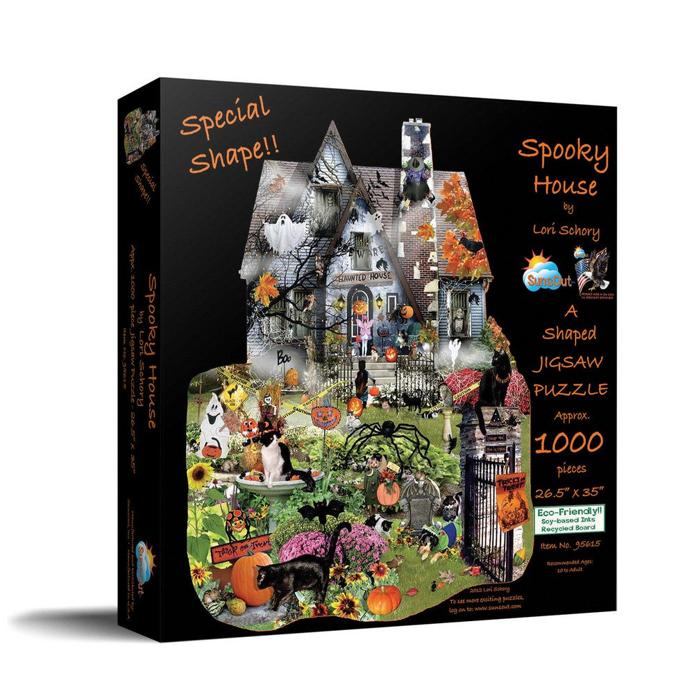 Puzzle - Sunsout - Spooky House Shaped