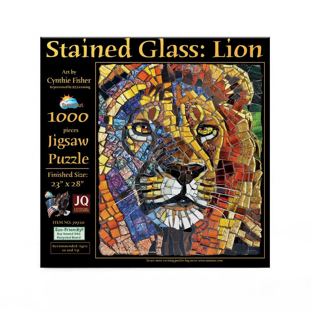 Puzzle - Sunsout - Stained Glass Lion 1000Pc