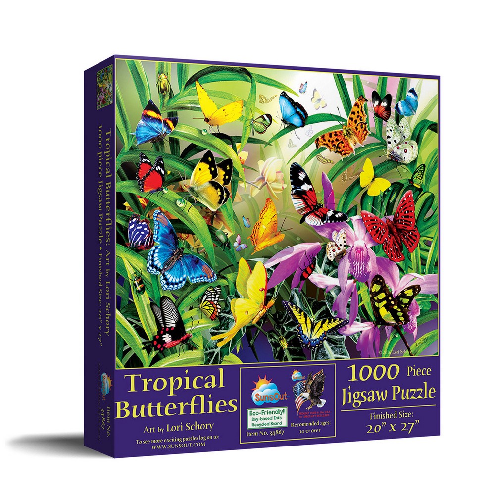 Puzzle - Sunsout - Tropical Butterflies 1000Pc