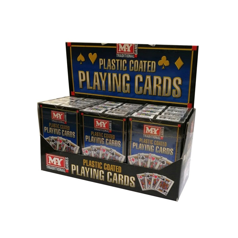 Playing Cards (12) Plastic in Counter Top Display
