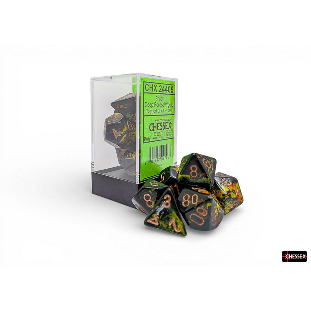 U2 CHX 24405 Brush Polyhedral Deep Forest/gold 7-Die Set