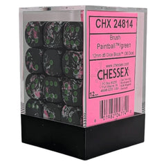 U2 CHX 24814 Brush Paintball/green 12mm d6 Dice Block (36 dice)