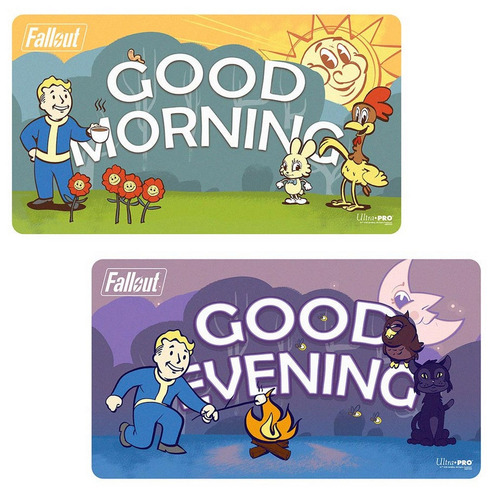PREORDER U2 Ultra Pro: UP16809 Fallout - Vault Boy - Good Morning/Good Evening Double-Sided Playmat