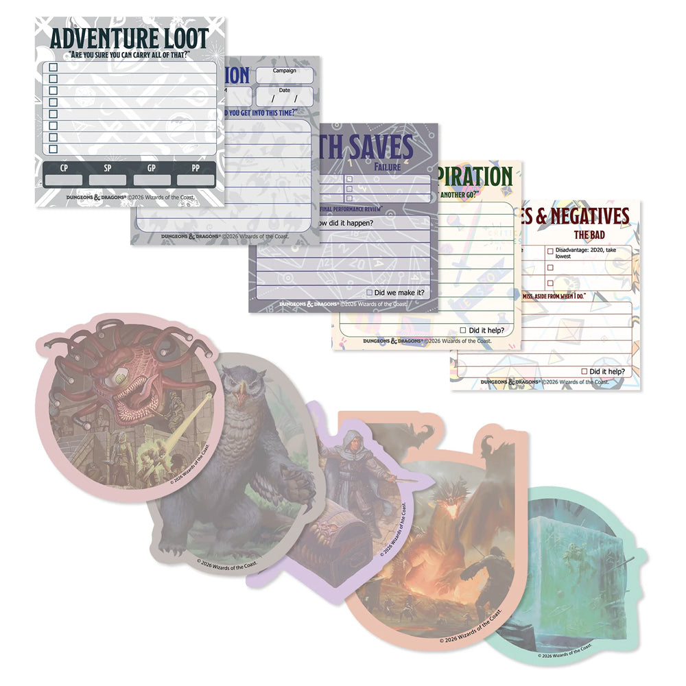 PREORDER Sirius Dice - D&D  Sticky Notes  Loot; Stats and Sessions