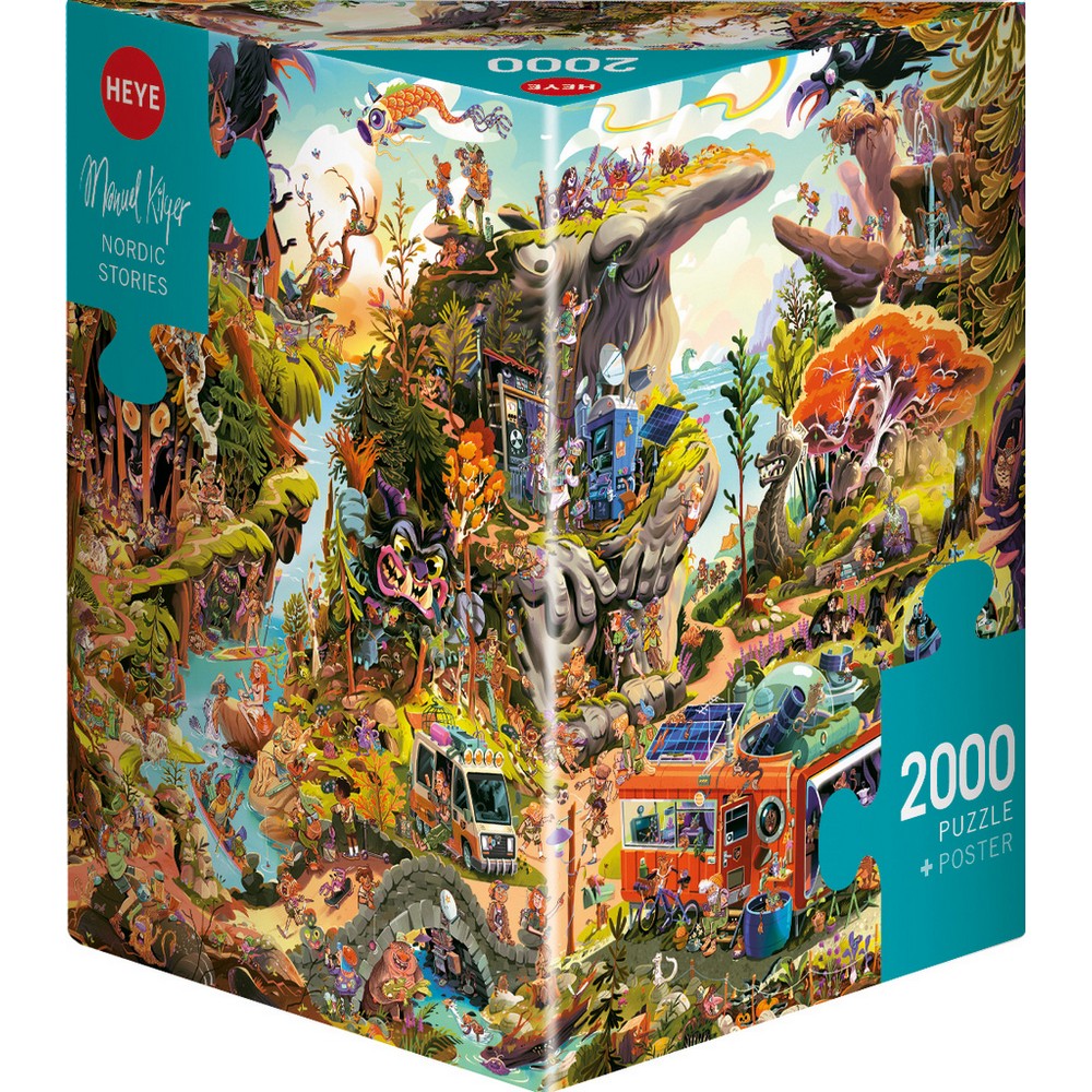 Puzzle - Heye - Triangular Box - Kilger; Nordic Stories 2000pc