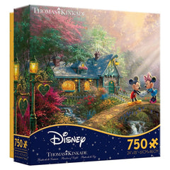 Floor Puzzle - Thomas Kinkade - Disney - Mickey and Minnie Sweetheart Bridge 750pc