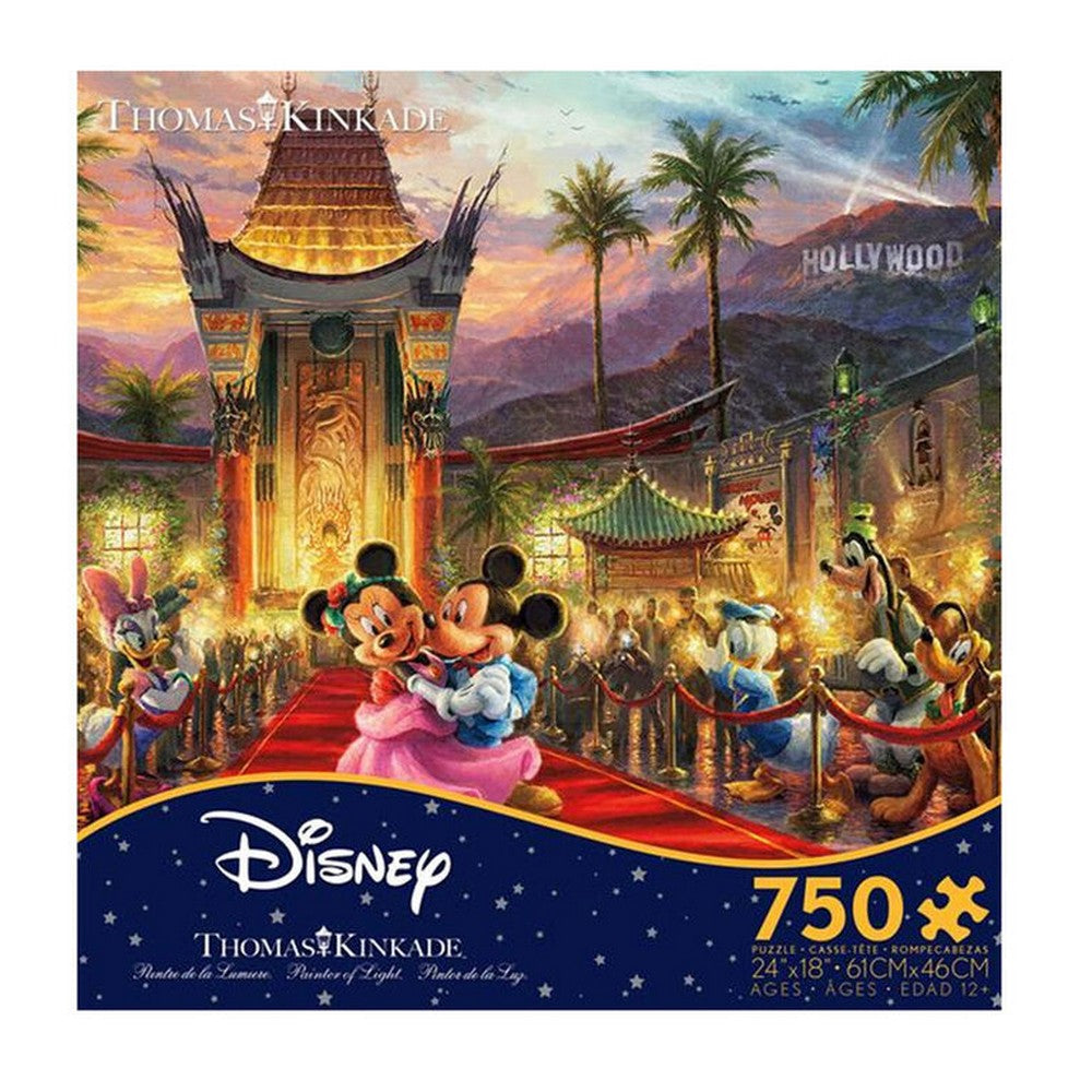 Floor Puzzle - Thomas Kinkade - Disney - Mickey and Minnie Hollywood 750pc
