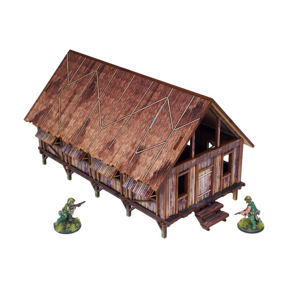 PREORDER Micro Art Studio - WW2 Pacific Barracks (1) PREPAINTED [28mm/1:56]