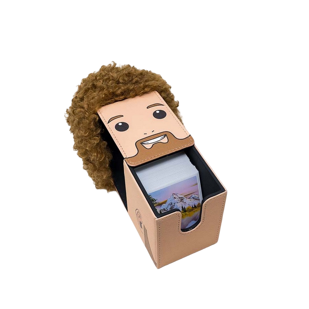 PREORDER Ultra Pro: UP16672 Bob Ross - Headcase Alcove Flip Deck Box Card Container for Tabletop Gaming