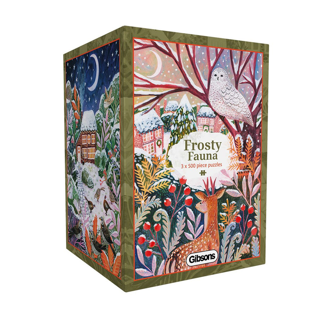 Puzzle - Gibsons - Frosty Fauna 3 x 500pc
