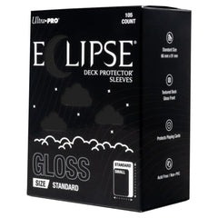 PREORDER Ultra Pro: UP16700 ECLIPSE Gloss Standard DECK PROTECTOR Sleeves: Jet Black - 105ct