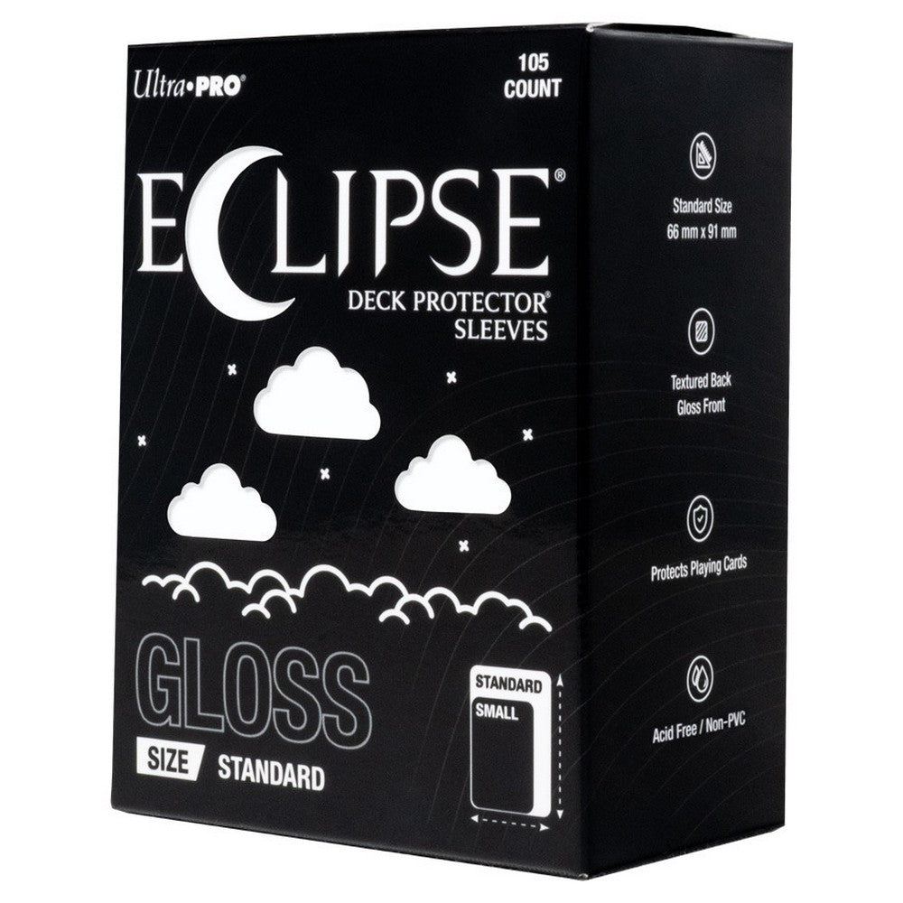 PREORDER Ultra Pro: UP16701 ECLIPSE Gloss Standard DECK PROTECTOR Sleeves: Arctic White - 105ct