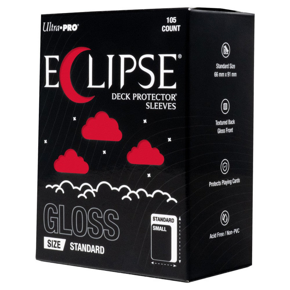 PREORDER Ultra Pro: UP16704 ECLIPSE Gloss Standard DECK PROTECTOR Sleeves: Apple Red - 105ct