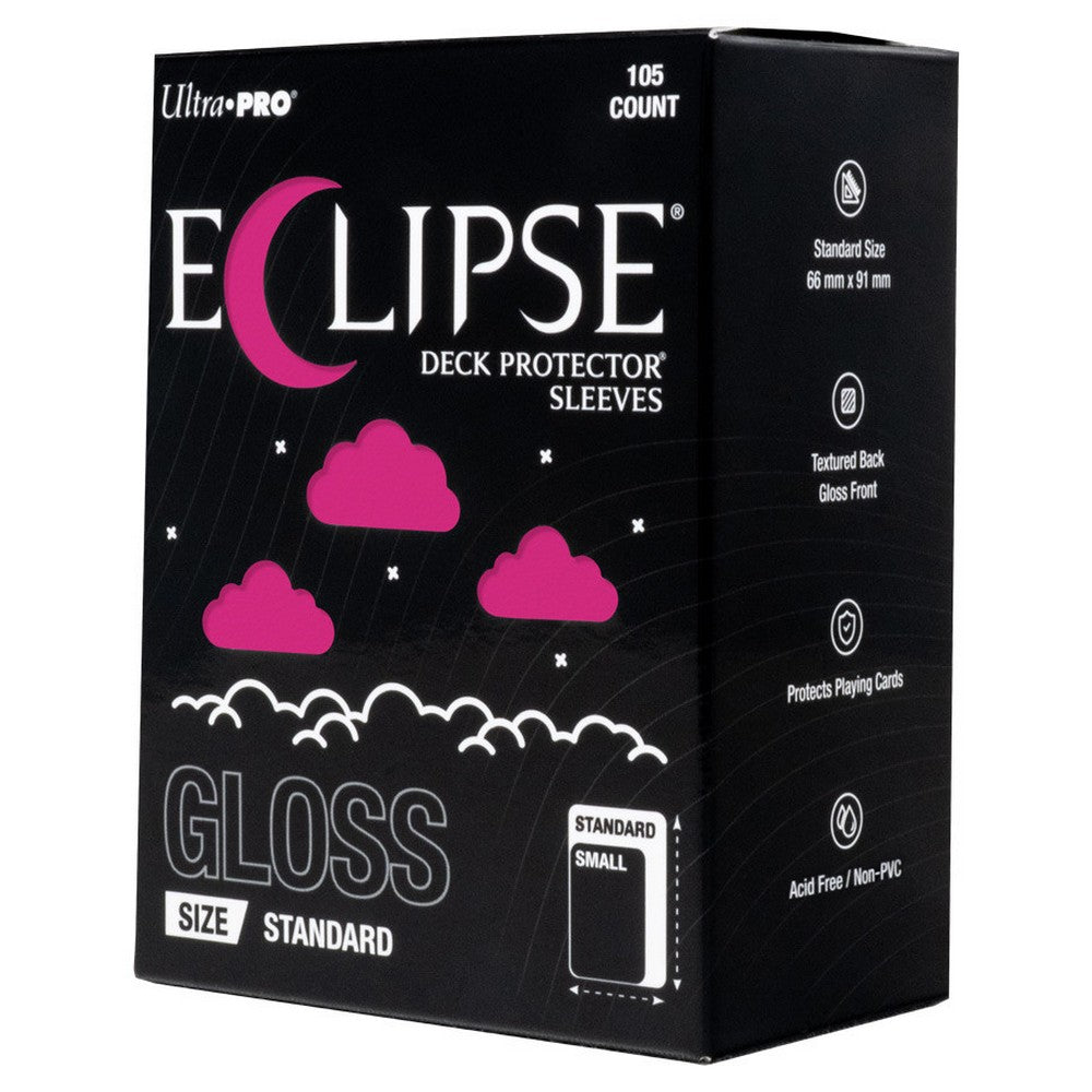 PREORDER Ultra Pro: UP16708 ECLIPSE Gloss Standard DECK PROTECTOR Sleeves: Hot Pink - 105ct