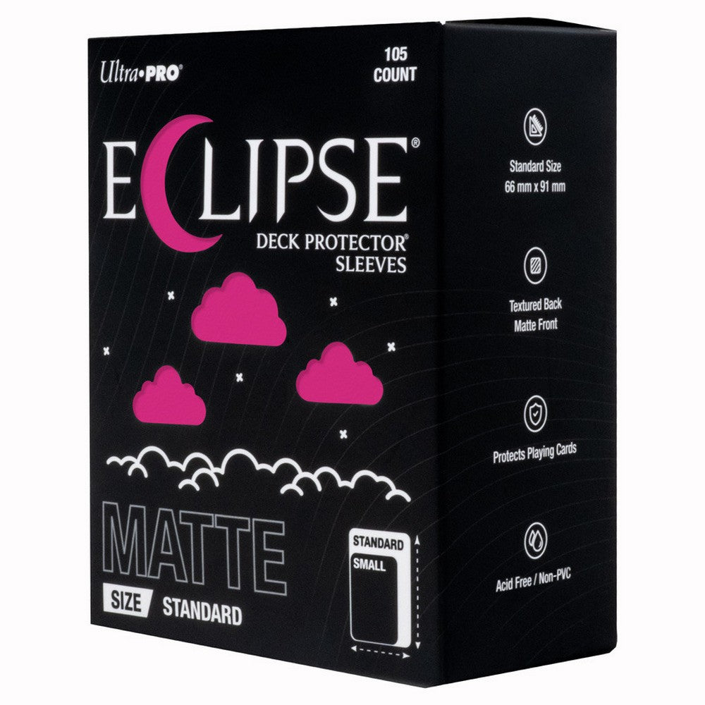 PREORDER Ultra Pro: UP16688 ECLIPSE Matte Standard DECK PROTECTOR Sleeves: Hot Pink - 105ct