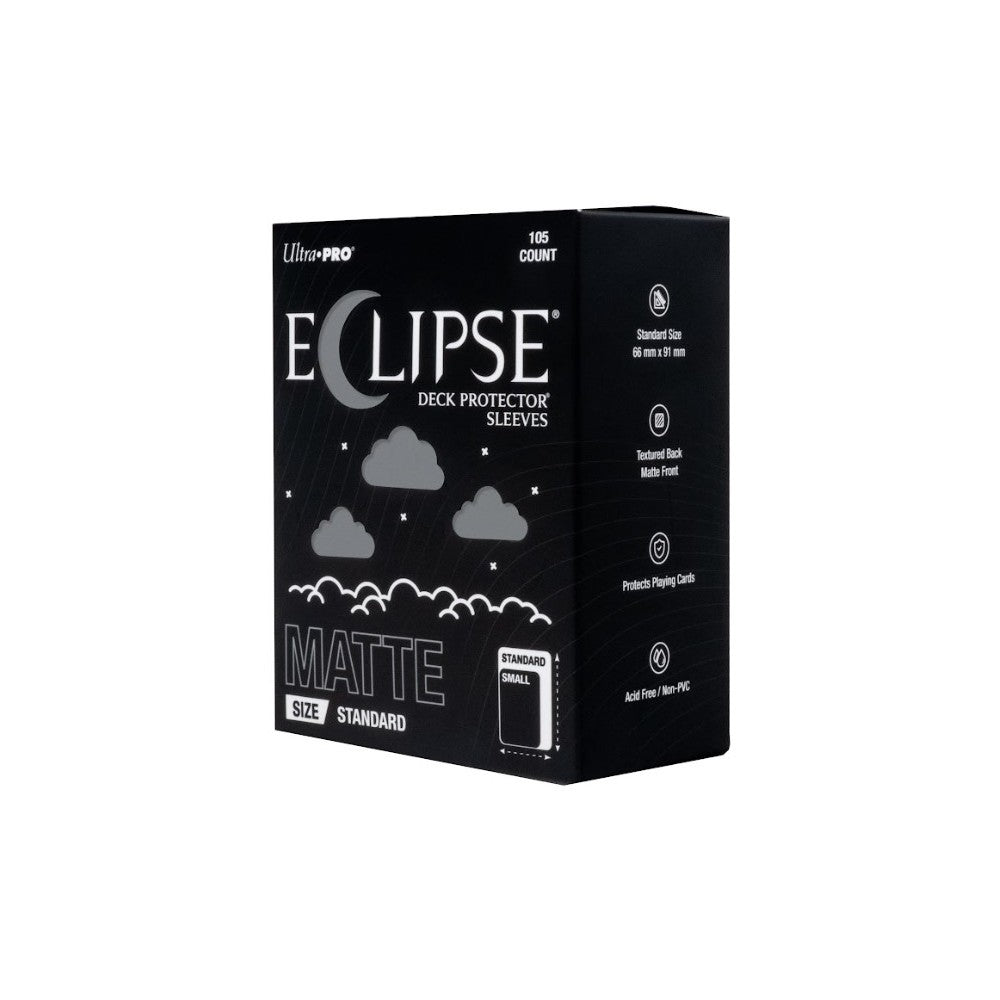 PREORDER Ultra Pro: UP16689 ECLIPSE Matte Standard DECK PROTECTOR Sleeves: Smoke Grey - 105ct