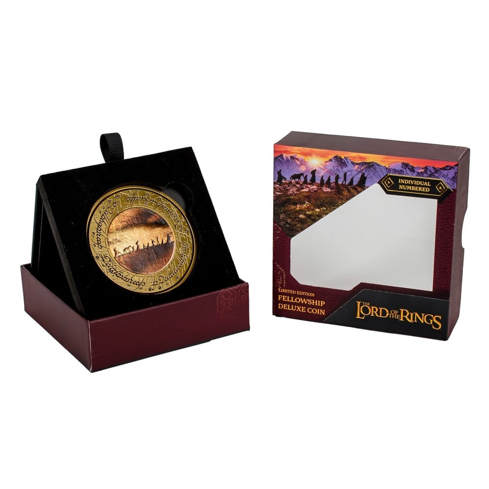 PREORDER Lord of the Rings: The Fellowship Deluxe Coin with Display Stand