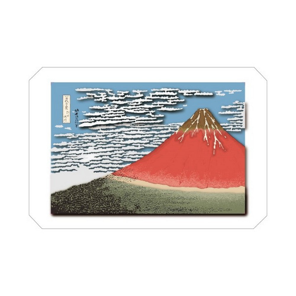 PREORDER U2 ENSKY - Paper Shadow Art Plus SA-C02 Katsushika Hokusai - Red Fuji
