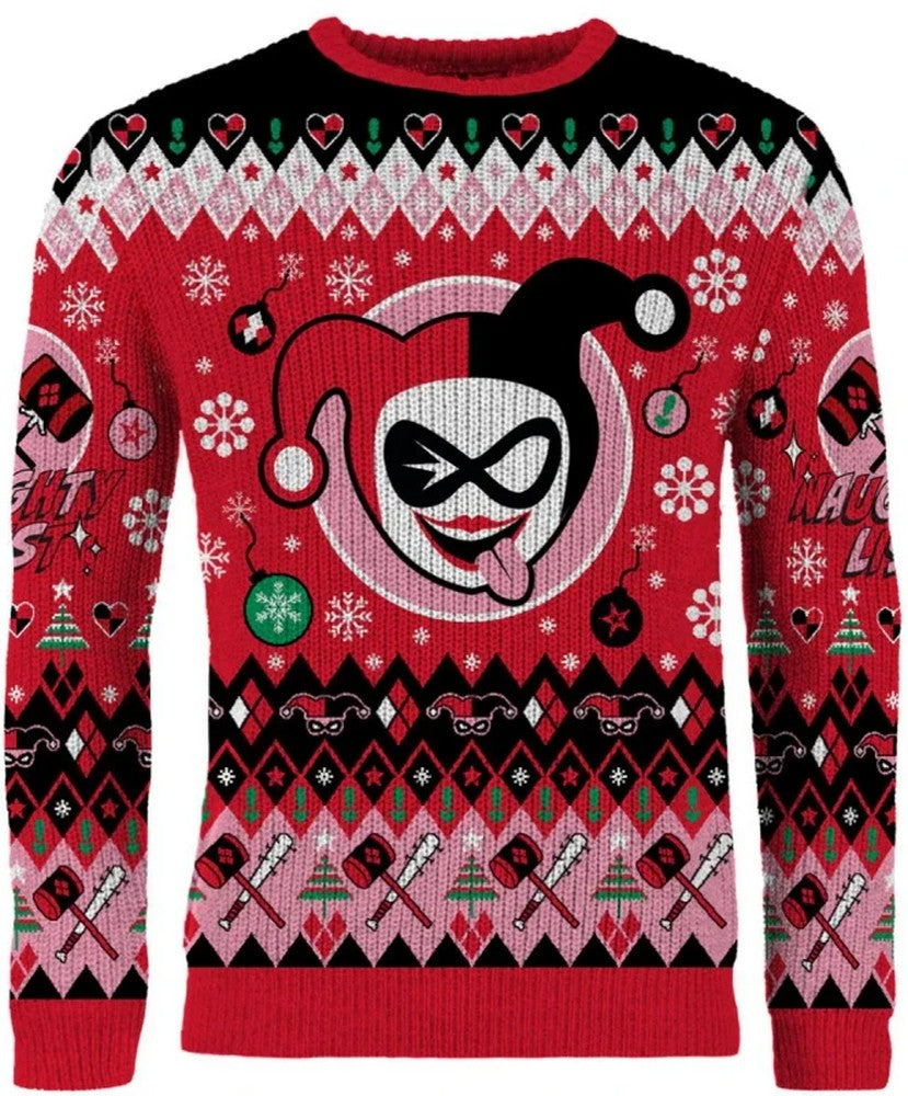 PREORDER Harley Quinn: Hey Puddin Christmas Jumper (Size XL)