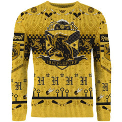 PREORDER Harry Potter: Hufflepuff Quidditch Christmas Jumper (Size: XS)