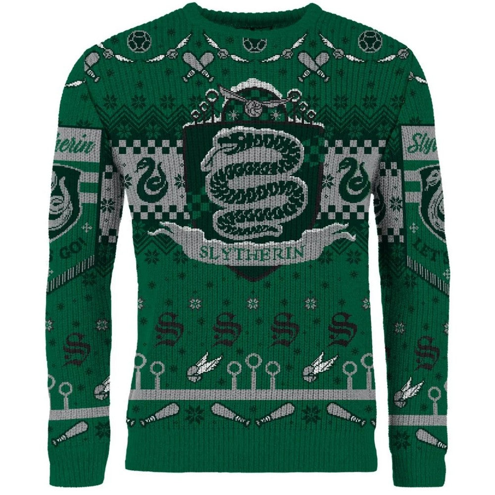 PREORDER Harry Potter: Slytherin Quidditch Christmas Jumper (Size: L)