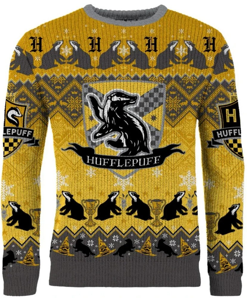 PREORDER Hufflepuff House Crest Christmas Jumper (Size XS)