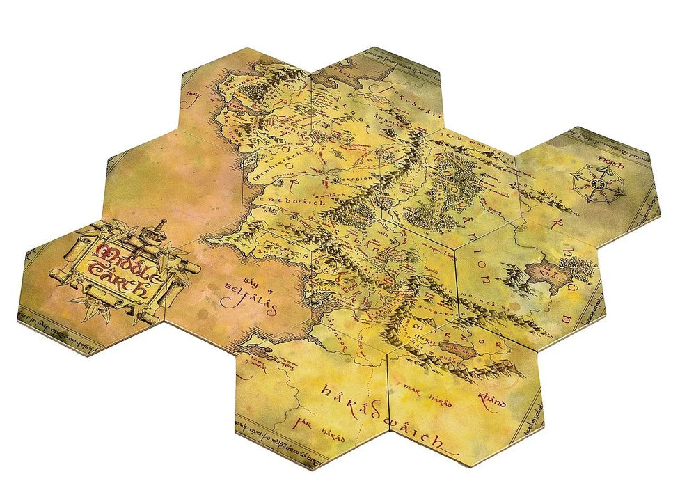 PREORDER Lord of the Rings: Middle Earth Hex Map Coasters