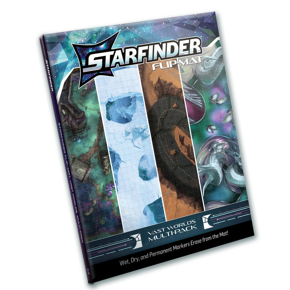 PREORDER Starfinder 2nd Edition: Starfinder Flip-Mat: Vast Worlds Multi-Pack