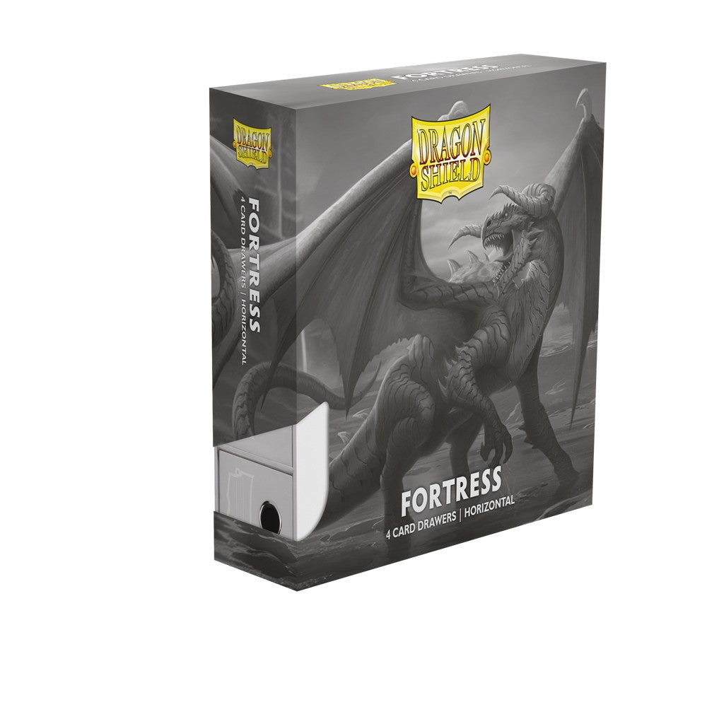PREORDER Dragon Shield: Fortress Card Drawers  Horizontal: Size 4  White