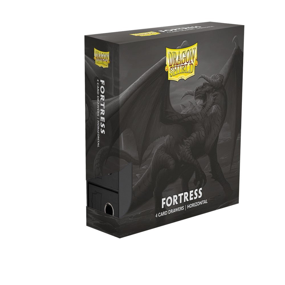 PREORDER Dragon Shield: Fortress Card Drawers  Horizontal: Size 4  Black