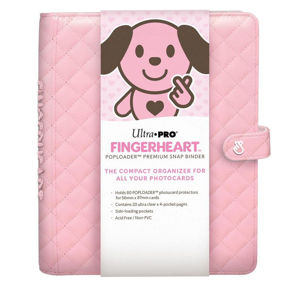 PREORDER Ultra Pro: UP16801 FINGERHEART Blush POPLOADER Premium Snap Binder