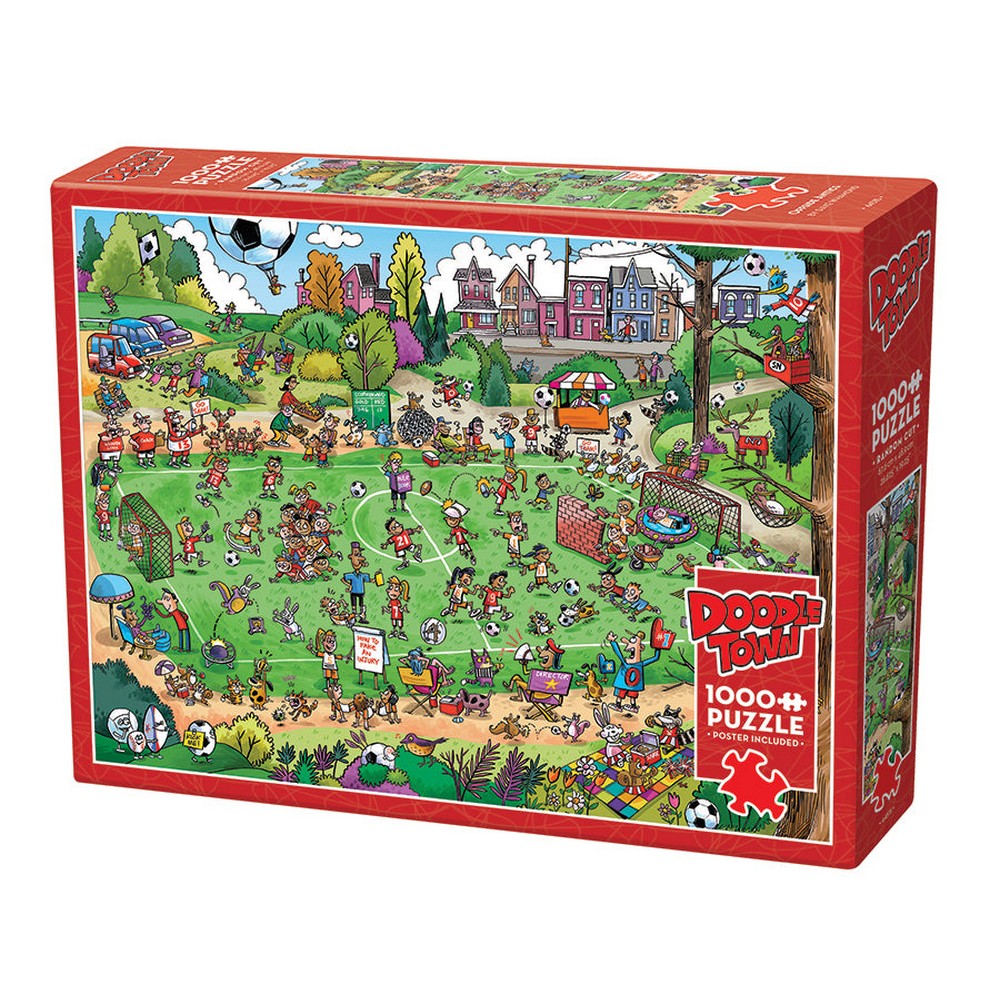 PREORDER Puzzle - Cobble Hill - DoodleTown: Offside Antics 1000pc