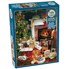Puzzle - Cobble Hill - Christmas Kittens 500pc