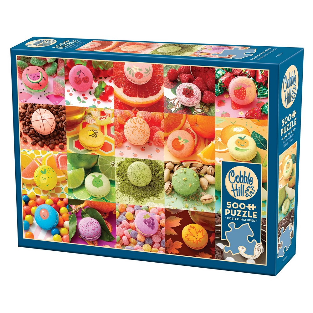 PREORDER Puzzle - Cobble Hill - Nom Nom Macarons 500pc