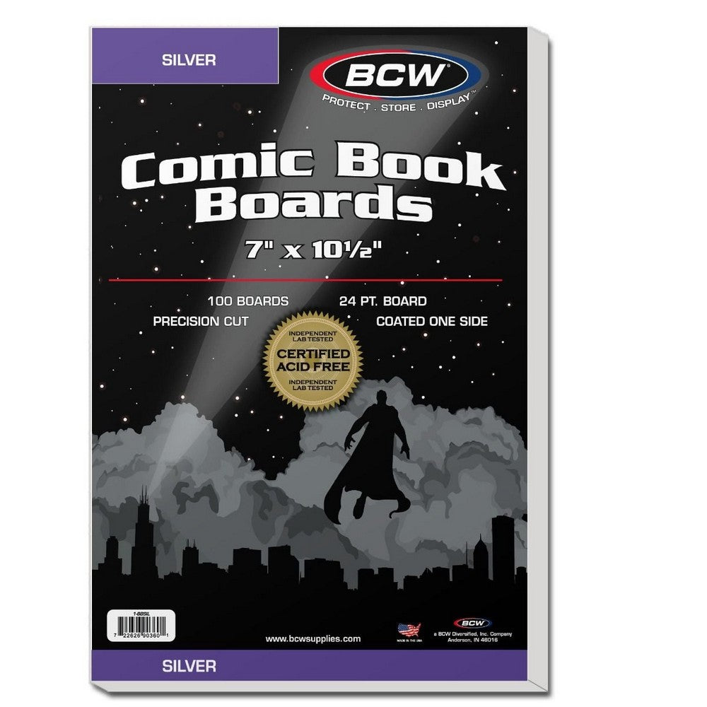PREORDER BCW - Comic Boards - Silver Backing Boards - 7 X 10 1/2
