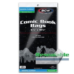 PREORDER BCW - Comic Bags - Resealable Current/Modern Bags - 6 7/8 X 10 1/2