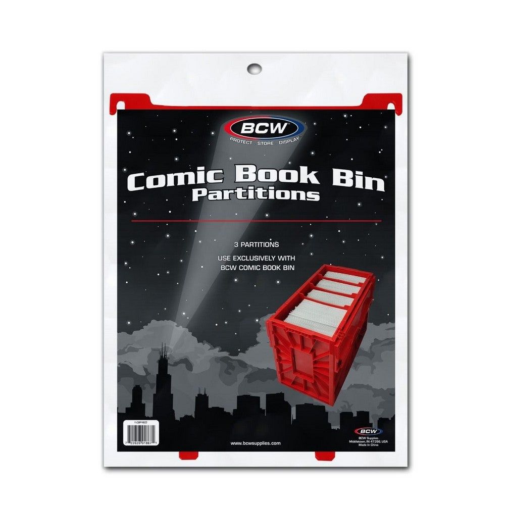 PREORDER BCW - Comic Bins - Comic Book Bin Partition - Red