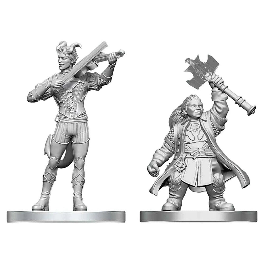 PREORDER D&D Nolzurs Marvelous Miniatures: Tiefling Bard & Dwarf Cleric